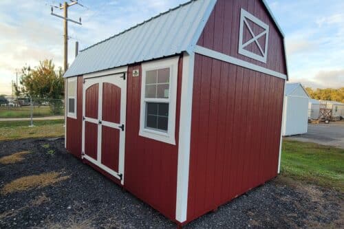 10x16 side lofted barn