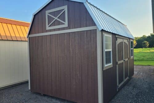 10x16 side lofted barn