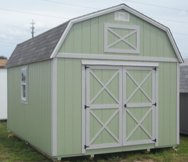 green lofted barn shed for sale in burnt store fl