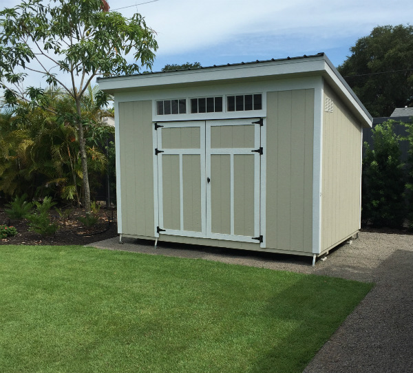 beige storage shed in palm harbor fl for sale