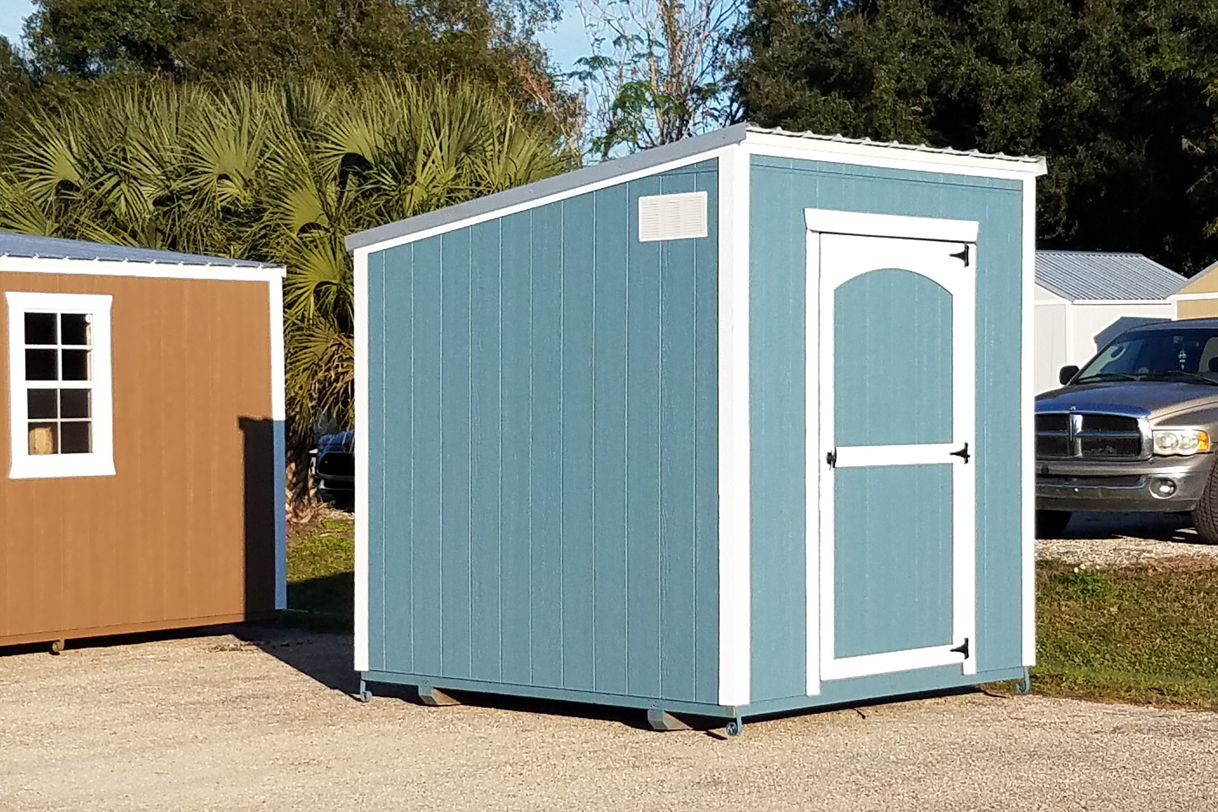 blue studio shed for sale in anthony fl