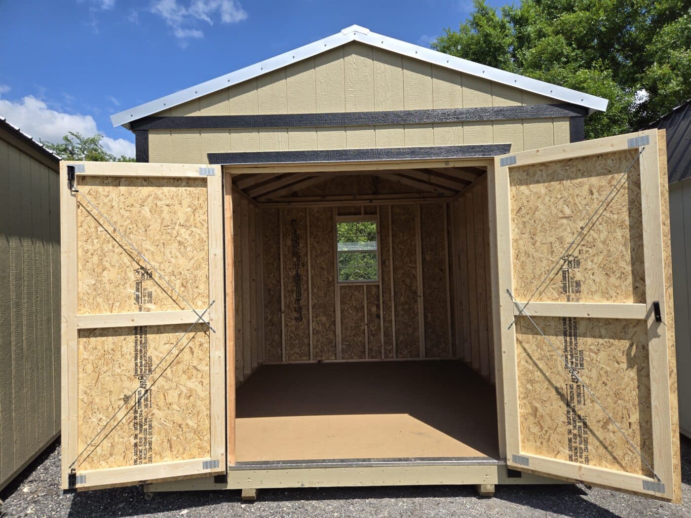 shed with open double doors