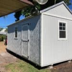 white lofted side gable shed with 2 windows in riverview fl