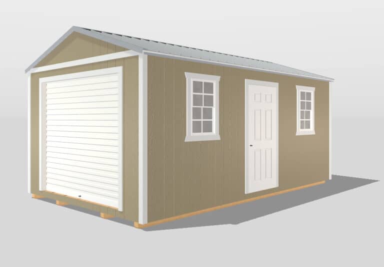 a-frame gable garage sheds design in 3d