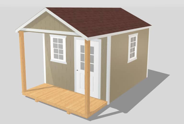 lofted cabin sheds design in 3d