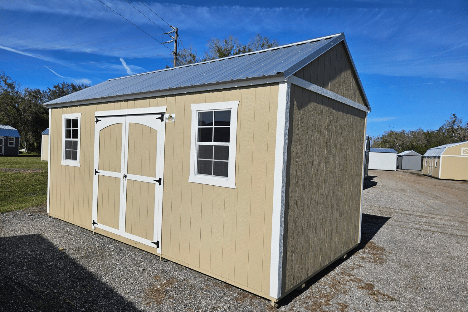 beige studio shed for sale in bradenton fl