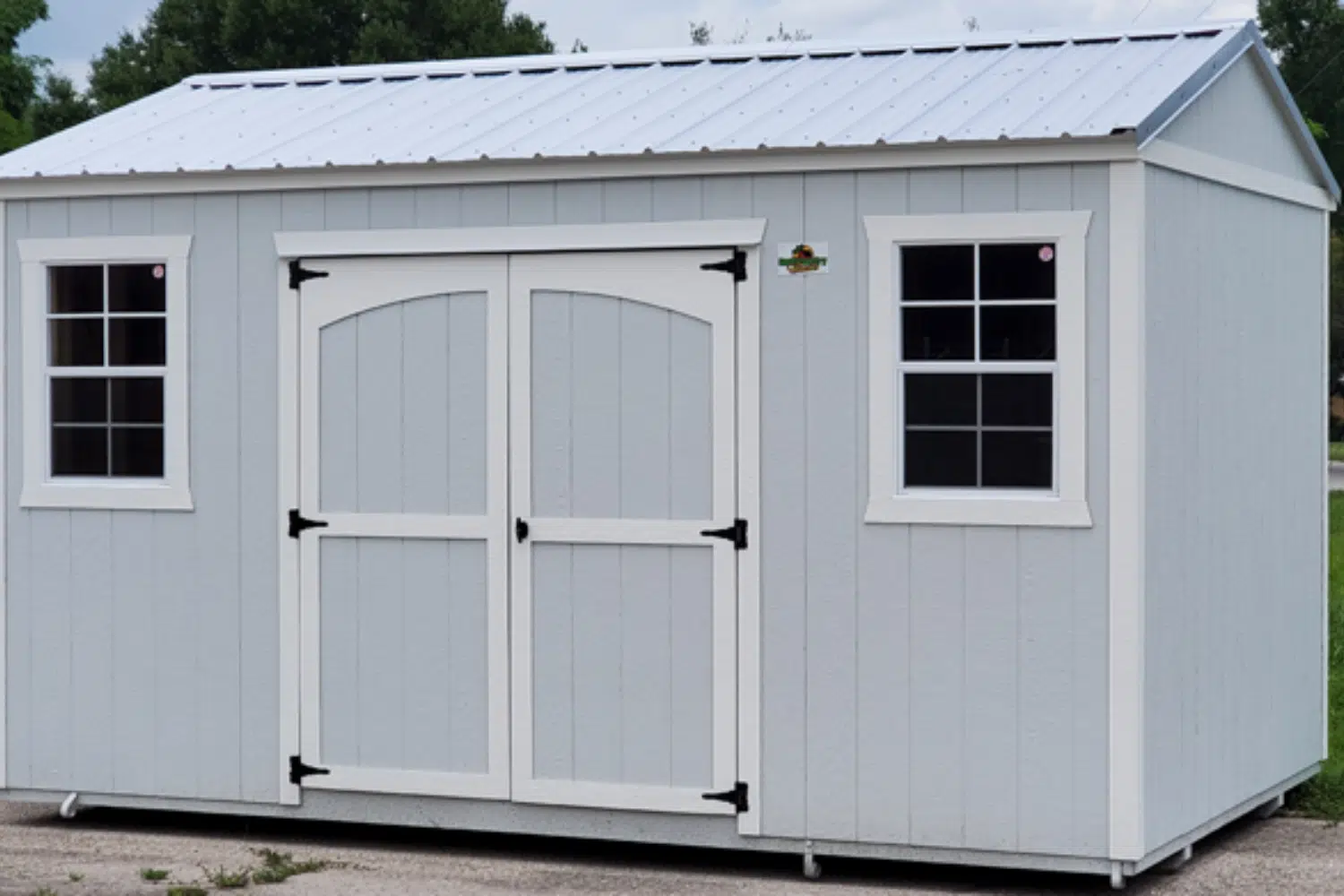 light blue storage sheds in loxahatchee fl with white trim