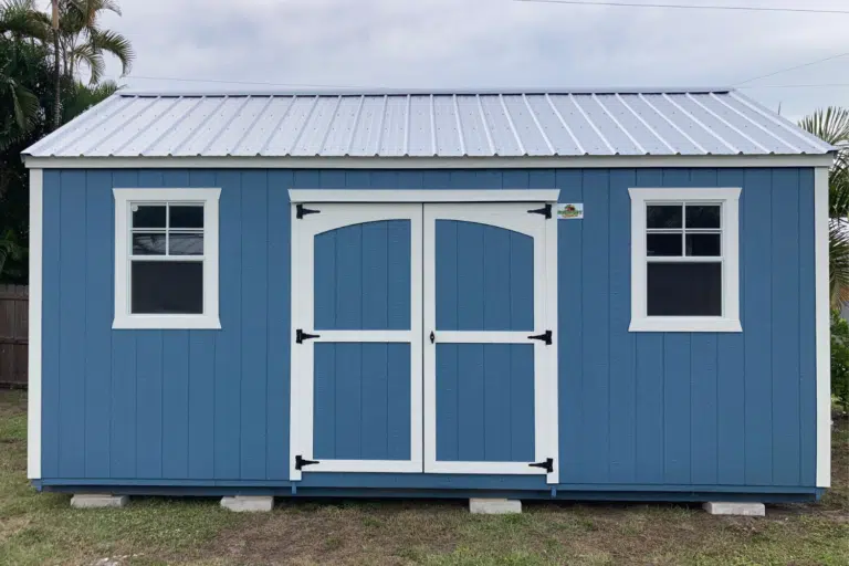 blue storage shed in gibsonton fl