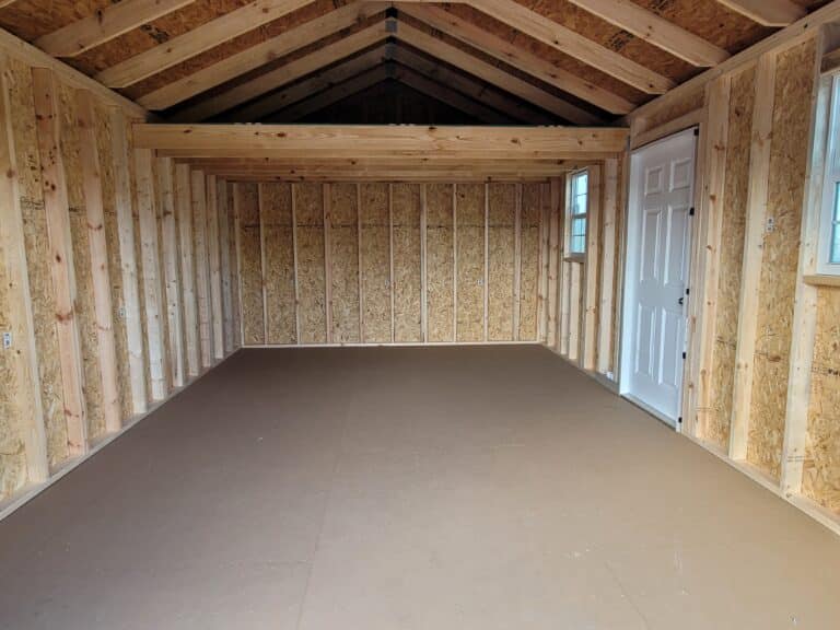 lofted barn garage sheds inside 2