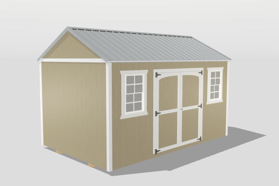 design side gable lofted shed in 3d