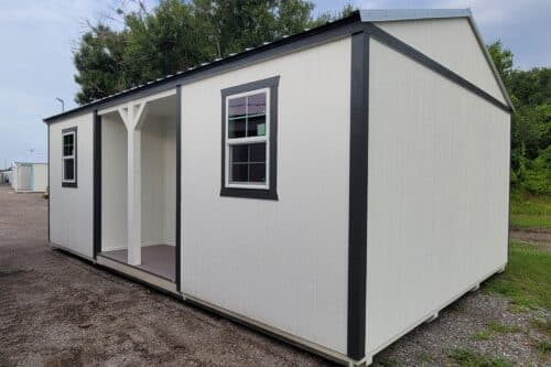 16x24 center cabin shed