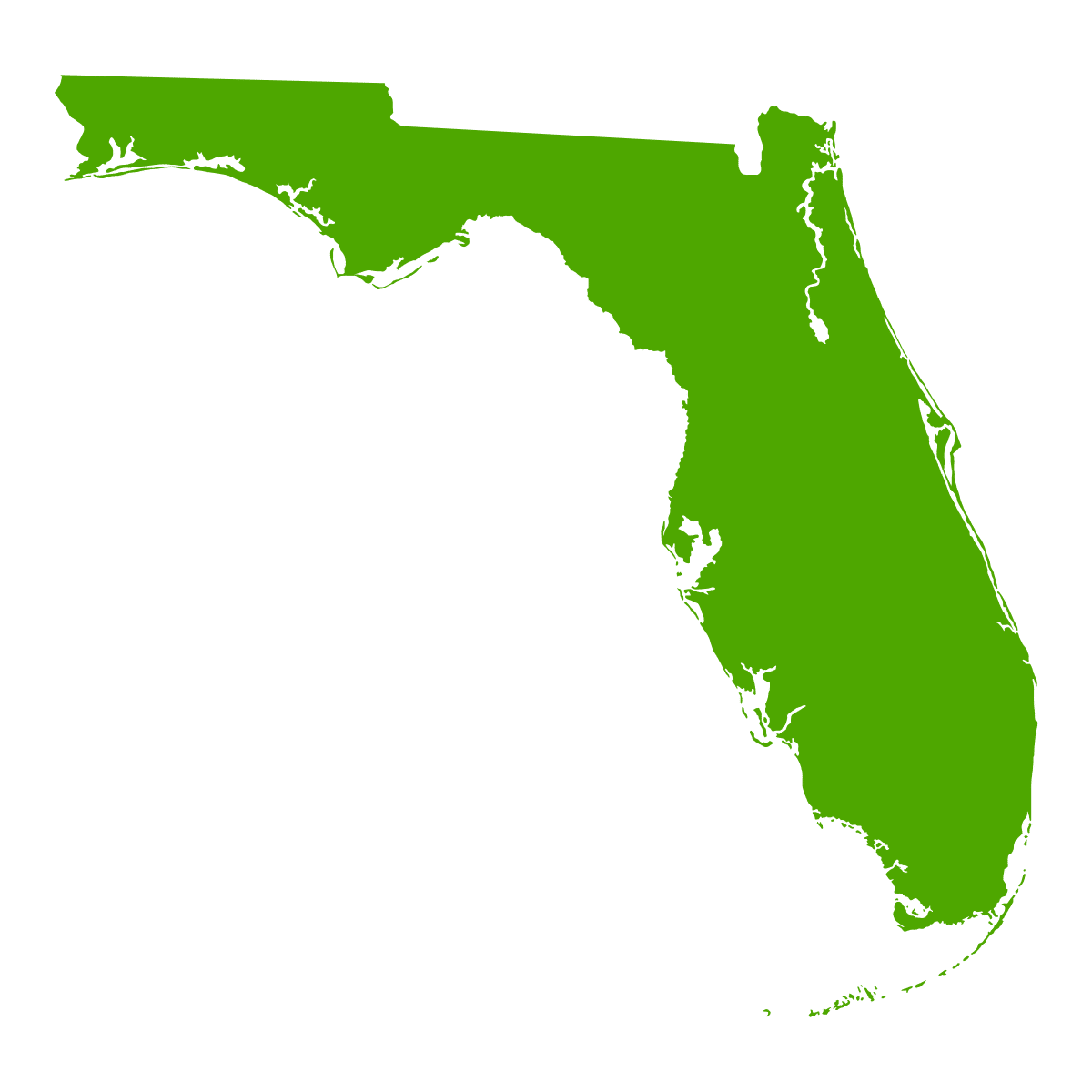 green icon of the state of florida