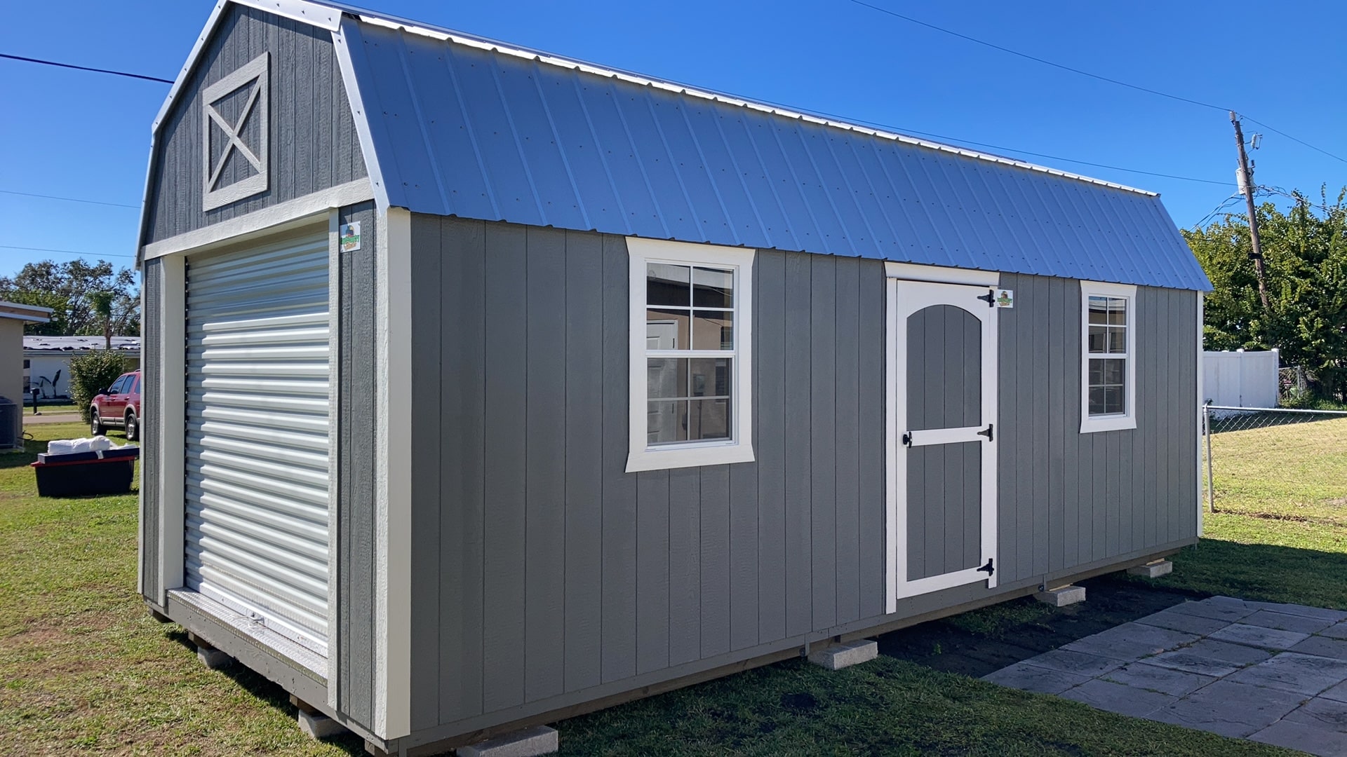 a grey garage shed in orlando fl