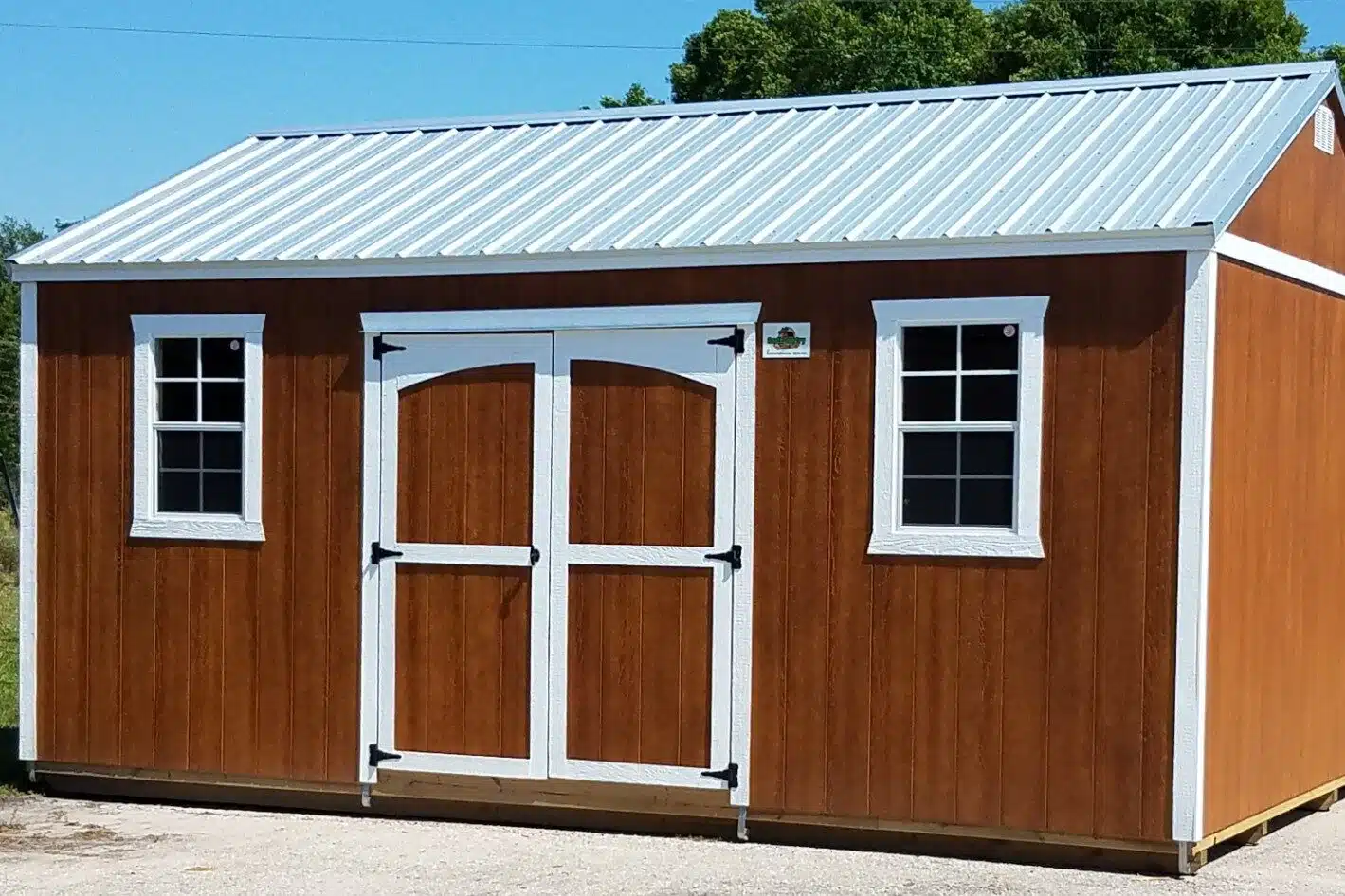 red storage sheds for sale in myakka city fl with white trim