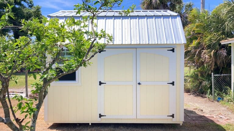light-yellow storage shed for sale in deltona fl