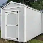 light blue studio sheds in myakka city fl with white trim