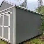 grey lofted gable shed