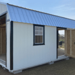 white garage shed with door and window in miami fl